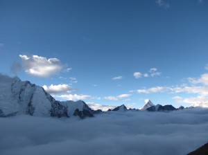 Above the clouds on Kala Patthar.